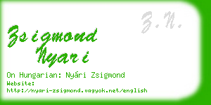 zsigmond nyari business card